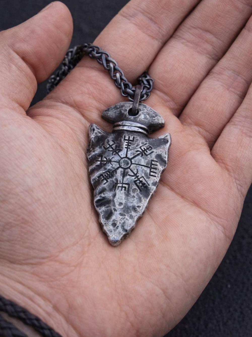 Viking Arrowhead Necklace Stainless Steel Men’s jewelry
